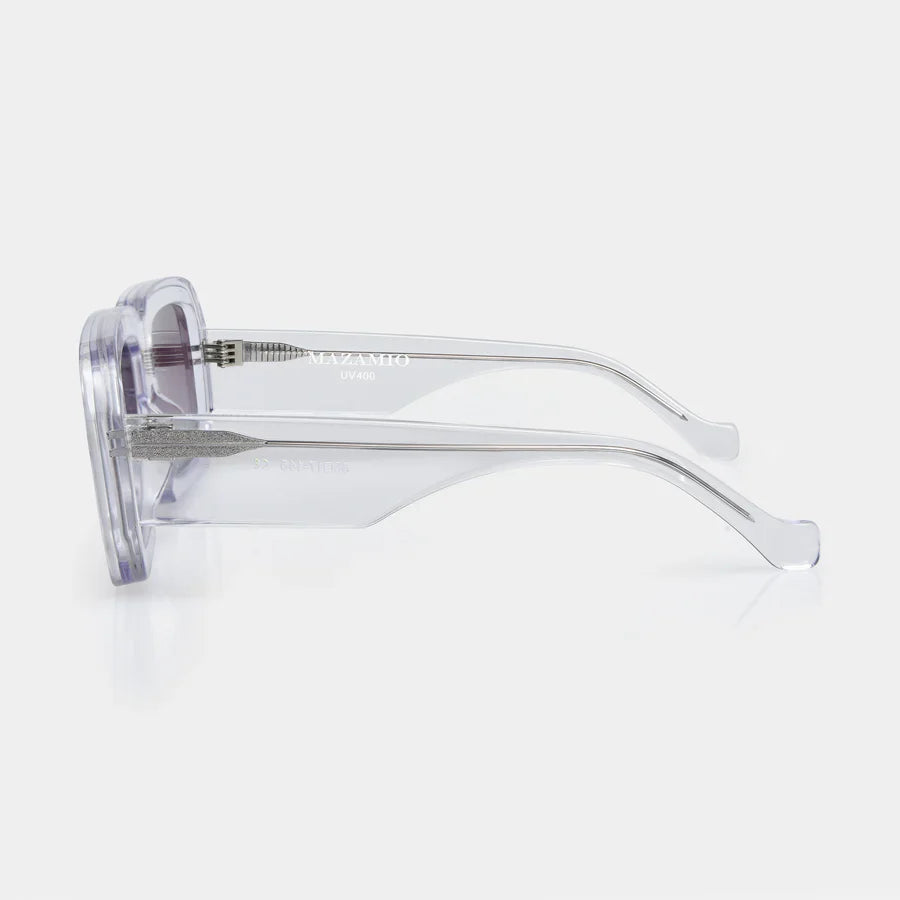 Mazamio Sunglasses - Transparent with Purple Gradient Tint