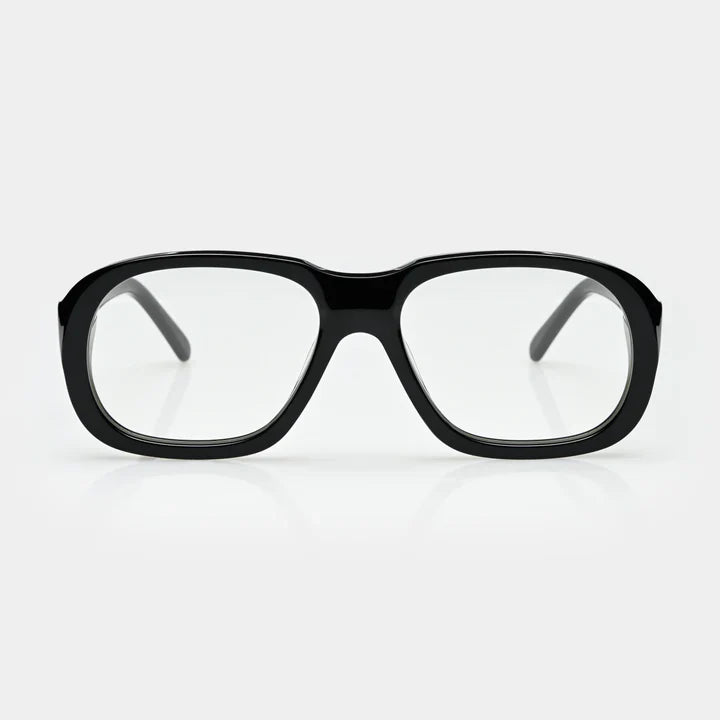 Mazamio Delon Sunglasses - Black with Clear Tint